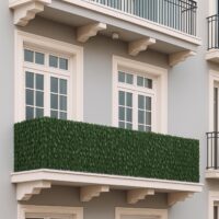 Balkonsichtschutz Sichtschutz Windschutz Balkon Terrasse 100x300cm Blatt