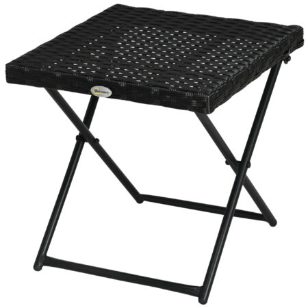 Balkontisch klappbar pflegeleicht Polyrattan schwarz