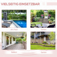 Balkontisch klappbar pflegeleicht Polyrattan schwarz