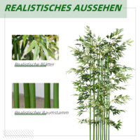 Bambus Kunstpflanze für Zuhause 180cm grün