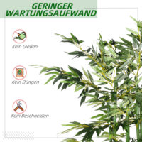 Bambus Kunstpflanze für Zuhause 180cm grün