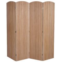 Bambus Paravent Raumteiler Sichtschutz klappbar 4 Paneele 170x162cm