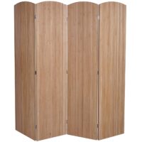 Bambus Paravent Raumteiler Sichtschutz klappbar 4 Paneele 170x162cm