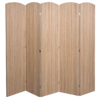 Bambus Paravent Raumteiler Sichtschutz klappbar 5 Paneele 170x204cm