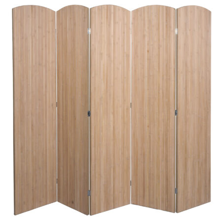 Bambus Paravent Raumteiler Sichtschutz klappbar 5 Paneele 170x204cm