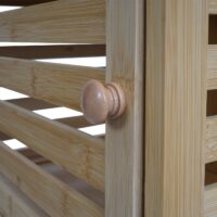 Bambus Regal Badschrank Badezimmerschrank Staufächer 165x42x30cm