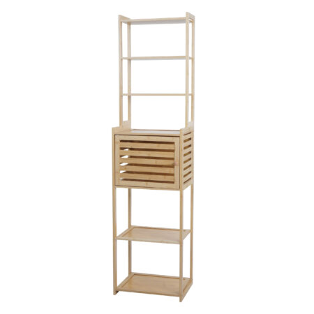 Bambus Regal Badschrank Badezimmerschrank Staufächer 165x42x30cm