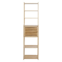 Bambus Regal Badschrank Badezimmerschrank Staufächer 165x42x30cm