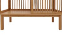 Bambus Standregal Badezimmerschrank Badregal Schiebetür 186x80x45cm