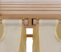 Bambus Wäschesammler Wäschekorb Regal Organizer 125x80x40cm creme