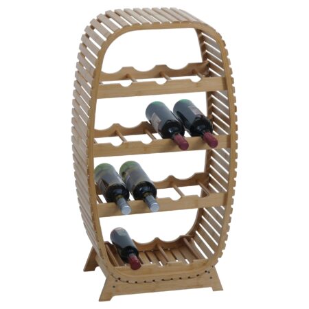 Bambus Weinregal Weinständer Flaschenregal 14 Flaschen 85x46x25cm