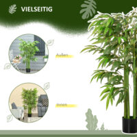 Bambuspflanze Kunstpflanze im Topf pflegeleicht realistisch 140cm