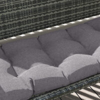 Bankauflage Sitzkissen für Garten Outdoor 105x46x12cm grau