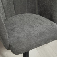Barhocker 2er Set höhenverstellbar mit Fussstütze dunkelgrau