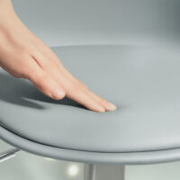 Barhocker 2er-Set gepolstert 360° drehbar höhenverstellbar Kunstleder Grau – Produktfoto zeigt modernes Design, hochwertige Materialien und funktionale Eigenschaften ideal für Wohn- oder Arbeitsbereiche. Perfekt als Einrichtungsinspiration oder zur Produktpräsentation in einem Onlineshop.