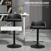 Barhocker 2er-Set höhenverstellbar aus Kunstleder – Produktfoto zeigt modernes Design, hochwertige Materialien und funktionale Eigenschaften ideal für Wohn- oder Arbeitsbereiche. Perfekt als Einrichtungsinspiration oder zur Produktpräsentation in einem Onlineshop.