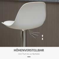 Barhocker 2er-Set höhenverstellbar modern Weiss – Produktfoto zeigt modernes Design, hochwertige Materialien und funktionale Eigenschaften ideal für Wohn- oder Arbeitsbereiche. Perfekt als Einrichtungsinspiration oder zur Produktpräsentation in einem Onlineshop.