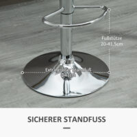 Barhocker 2er-Set höhenverstellbar modern Weiss – Produktfoto zeigt modernes Design, hochwertige Materialien und funktionale Eigenschaften ideal für Wohn- oder Arbeitsbereiche. Perfekt als Einrichtungsinspiration oder zur Produktpräsentation in einem Onlineshop.