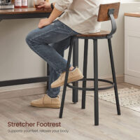 IndustrialVIBE Barhocker im 2er-Set, modern und höhenverstellbar.