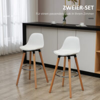 Barhocker 2er-Set Kunstleder 38,5x42,5x91cm Weiss – Produktfoto zeigt modernes Design, hochwertige Materialien und funktionale Eigenschaften ideal für Wohn- oder Arbeitsbereiche. Perfekt als Einrichtungsinspiration oder zur Produktpräsentation in einem Onlineshop.