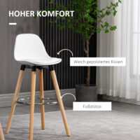 Barhocker 2er-Set Kunstleder 38,5x42,5x91cm Weiss – Produktfoto zeigt modernes Design, hochwertige Materialien und funktionale Eigenschaften ideal für Wohn- oder Arbeitsbereiche. Perfekt als Einrichtungsinspiration oder zur Produktpräsentation in einem Onlineshop.