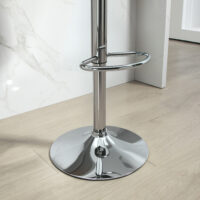Barhocker 2er Set höhenverstellbar drehbar mit Lehne schwarz