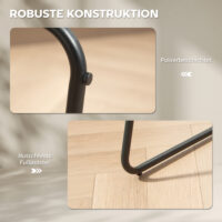 Barhocker 2er-Set gepolstert mit Metallbeinen grau
