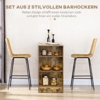 Barhocker Boho-Design mit Lehne & Fussstütze Gelb & Schwarz – Produktfoto zeigt modernes Design, hochwertige Materialien und funktionale Eigenschaften ideal für Wohn- oder Arbeitsbereiche. Perfekt als Einrichtungsinspiration oder zur Produktpräsentation in einem Onlineshop.