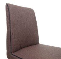 Barhocker drehbar Auto-Position Stahl Stoff/Textil braun