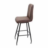 Barhocker drehbar Auto-Position Stahl Stoff/Textil braun