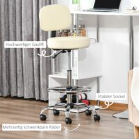 Barhocker drehbar höhenverstellbar Beige – Produktfoto zeigt modernes Design, hochwertige Materialien und funktionale Eigenschaften ideal für Wohn- oder Arbeitsbereiche. Perfekt als Einrichtungsinspiration oder zur Produktpräsentation in einem Onlineshop.