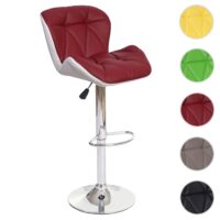Barhocker Barstuhl Tresenhocker höhenverstellbar Kunstleder bordeaux