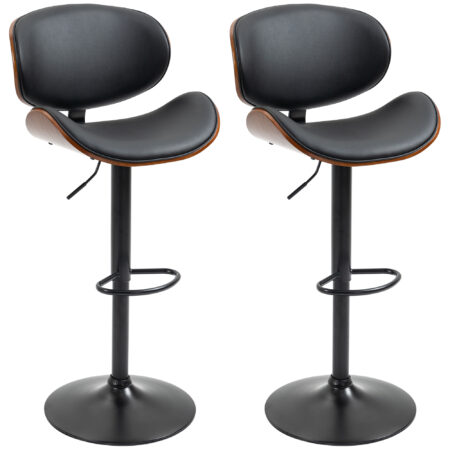 Barhocker höhenverstellbar Kunstleder mit Drehfunktion Schwarz – Produktfoto zeigt modernes Design, hochwertige Materialien und funktionale Eigenschaften ideal für Wohn- oder Arbeitsbereiche. Perfekt als Einrichtungsinspiration oder zur Produktpräsentation in einem Onlineshop.
