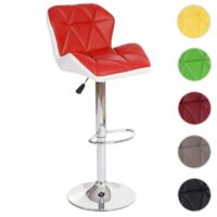 Barhocker Barstuhl Tresenhocker höhenverstellbar Kunstleder rot