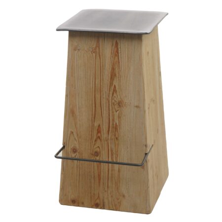 Barhocker Barstuhl Tresenhocker Industrial Massivholz natur Metalloptik
