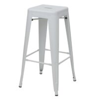 Barhocker Barstuhl Tresenhocker Metall Industriedesign stapelbar weiss