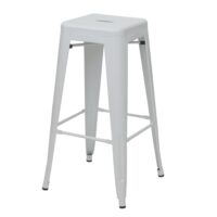 Barhocker Barstuhl Tresenhocker Metall Industriedesign stapelbar weiss