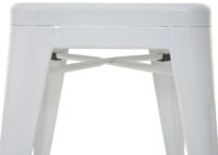 Barhocker Barstuhl Tresenhocker Metall Industriedesign stapelbar weiss