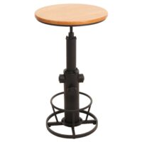 Bartisch Bistrotisch Thekentisch höhenverstellbar Industrial Ø61cm natur
