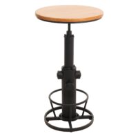 Bartisch Bistrotisch Thekentisch höhenverstellbar Industrial Ø61cm natur