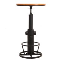 Bartisch Bistrotisch Thekentisch höhenverstellbar Industrial Ø61cm natur