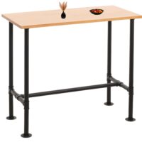Bartisch Thekentisch Bistrotisch Industrial Holz Metall 108x120x61cm natur