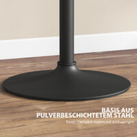 Bartisch höhenverstellbar Marmoroptik für 2 Personen schwarz