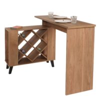 Bartisch Stehtisch Thekentisch Weinregal Weinschrank 93x120x98cm braun