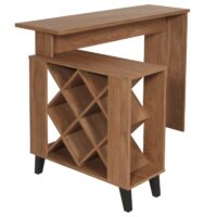 Bartisch Stehtisch Thekentisch Weinregal Weinschrank 93x120x98cm braun