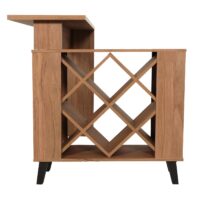Bartisch Stehtisch Thekentisch Weinregal Weinschrank 93x120x98cm braun