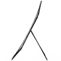 Schwarzer tragbarer Baseball Rebounder, eine stabile Rückprallwand für effektives Baseballtraining.