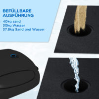 Schwarzer professioneller Basketballkorb, höhenverstellbar von 221-282cm, ideal für Erwachsene und fortgeschrittenes Training.