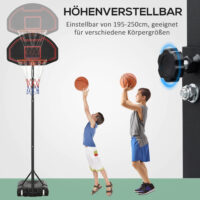Stabiler, höhenverstellbarer Basketballkorb für den Aussenbereich, konzipiert für Langlebigkeit und intensives Spiel.