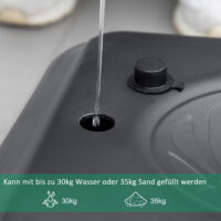 Stabiler, höhenverstellbarer Basketballkorb für den Aussenbereich, konzipiert für Langlebigkeit und intensives Spiel.